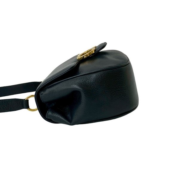 Salvatore Ferragamo Gancini Leather Shoulder Bag/Pochette in Navy Blue (19938) - Picture 5 of 10